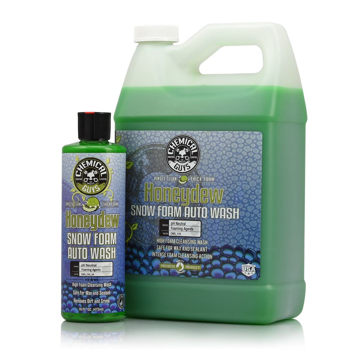 Chemical Guys CWS_110_16 Honeydew Snow Foam Car Wash Soap, 16 oz, Honeydew  Scent
